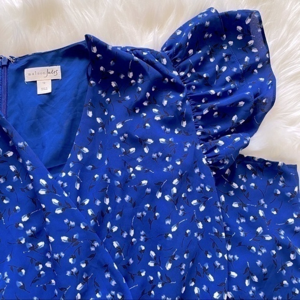 Maison Jules Floral Jumpsuit Size Large - Picture 2 of 3